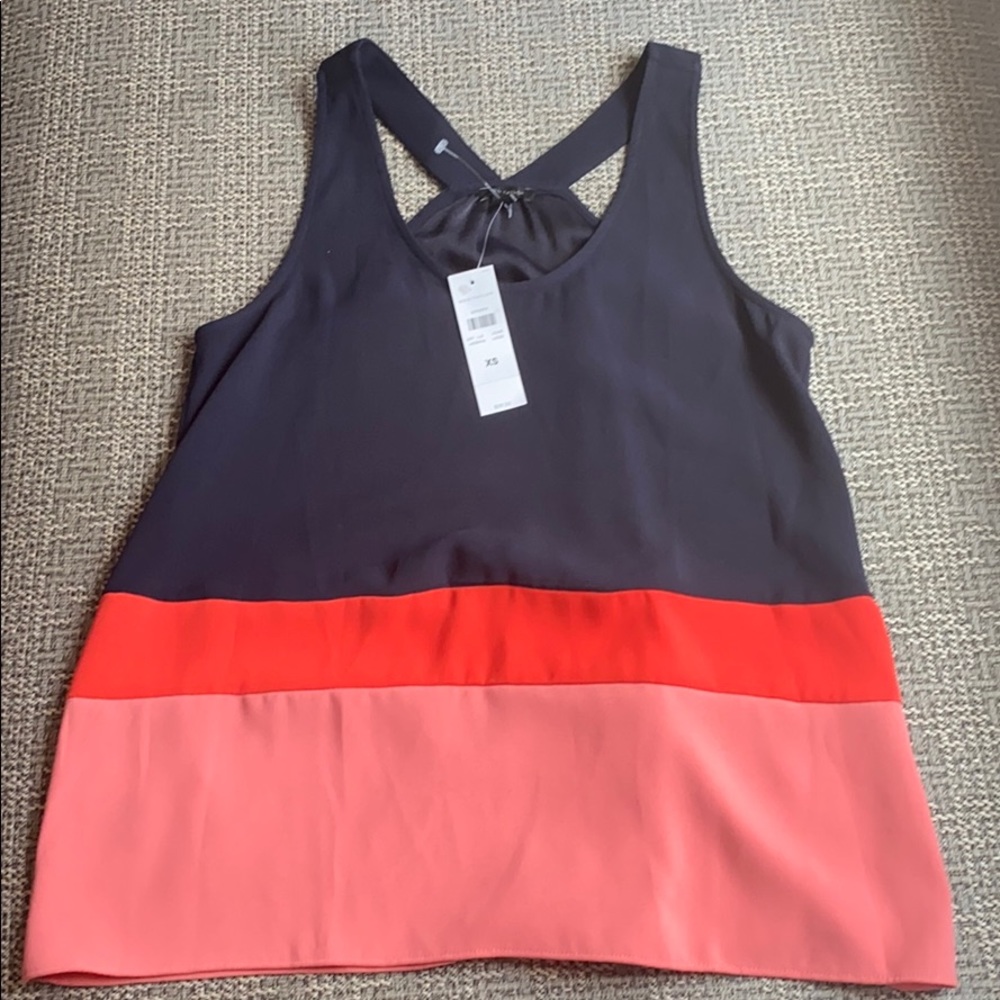 New Ann Taylor Color Block Sleeveless Blouse